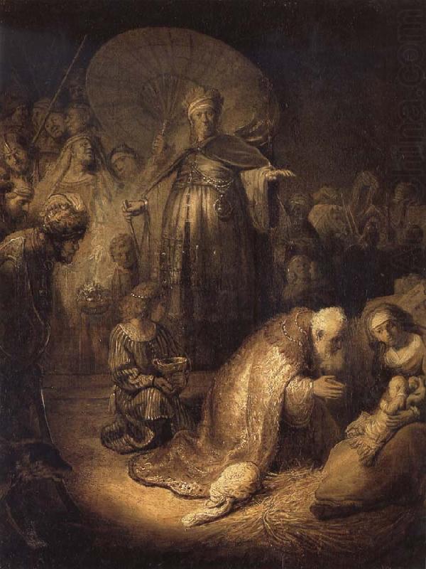 REMBRANDT Harmenszoon van Rijn The Adoration of The Magi china oil painting image